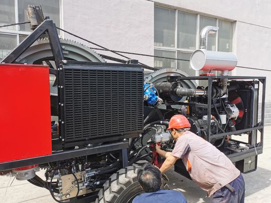 97kw 2x40kNエア ブレーキ システムが付いている油圧頭上式ケーブルのテンショナー